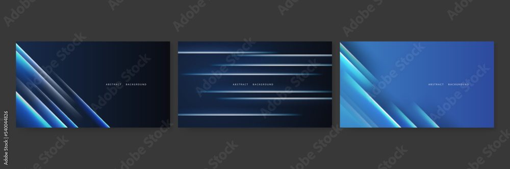 Modern blue abstract background with technology hi-tech concept and lighting and wave line