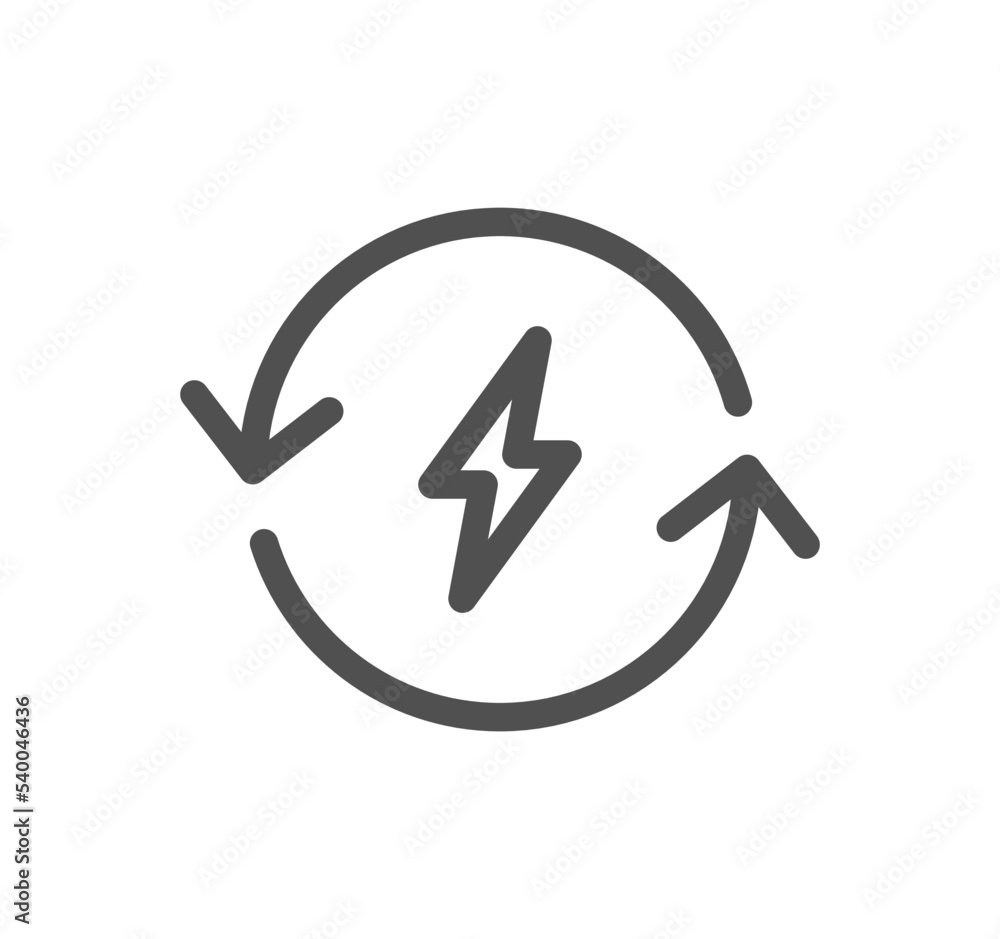 Energy saving icon outline and linear vector.
Energy saving icon outline and linear vector.