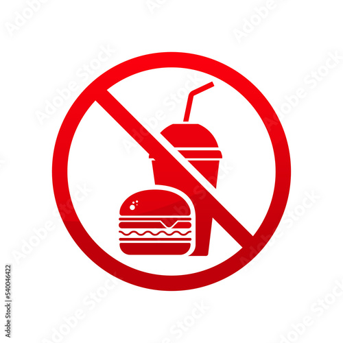 No food or drink allowed sign isolated on white background 