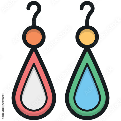 Earrings Vector Icon