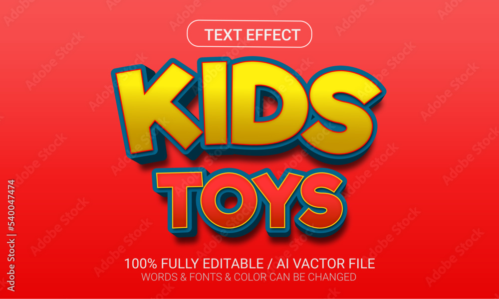 Fototapeta premium Kids Toys Text Effect