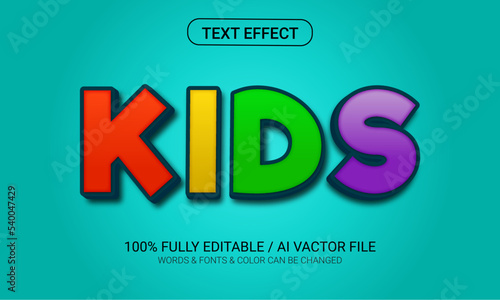 Kids Cartoon 3d Text Effect