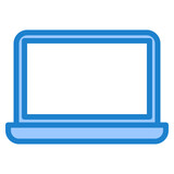 Laptop blue style icon