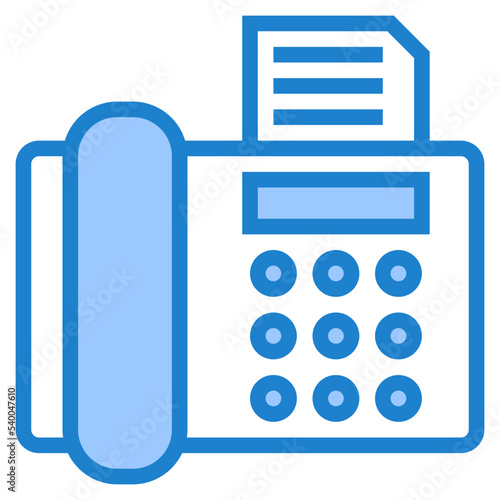 Fax blue style icon
