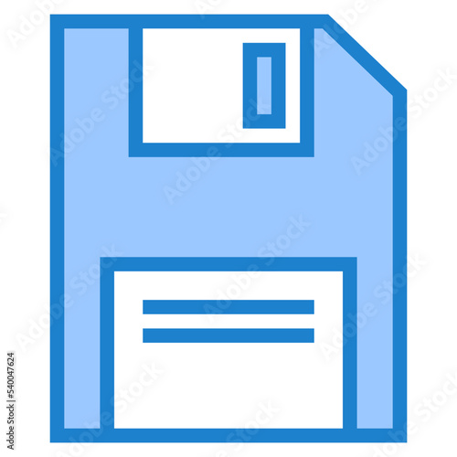 Flopy disk blue style icon