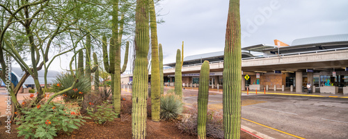 Exterior main entrance of Tucson Arizona airport. 