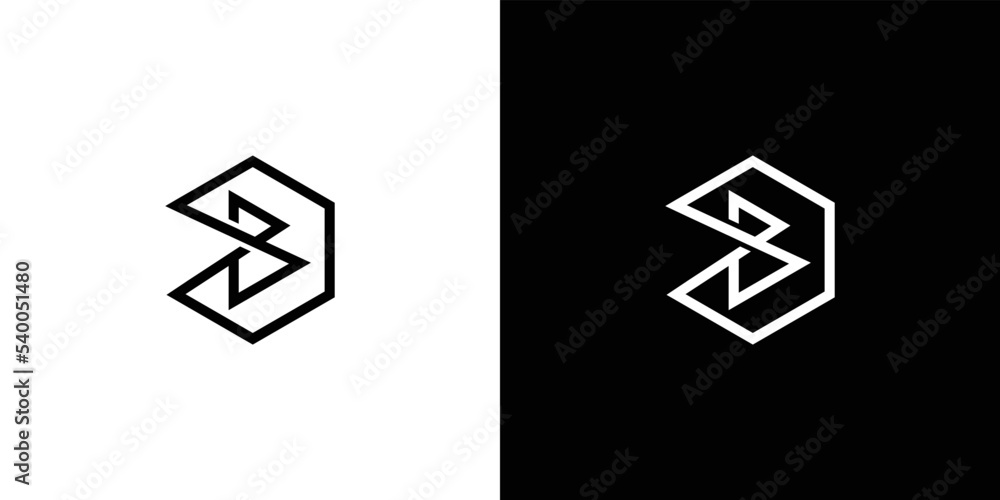 Modern and unique letter B initials logo design Modern and unique letter B initials logo design