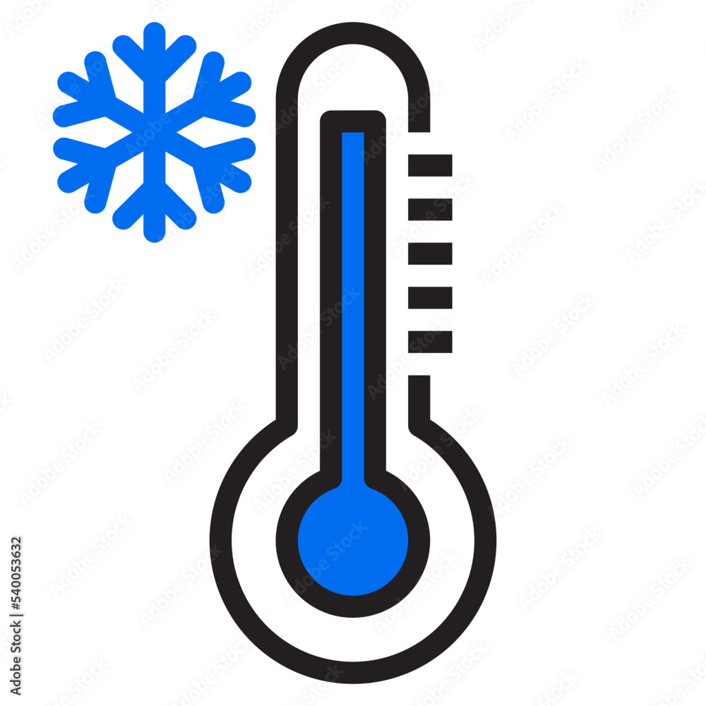 Thermometer color line style icon Thermometer color line style icon