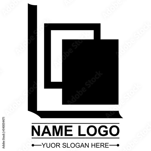 Black Color Logo Design, You Can Re-edit. Vector Design, Isolated White