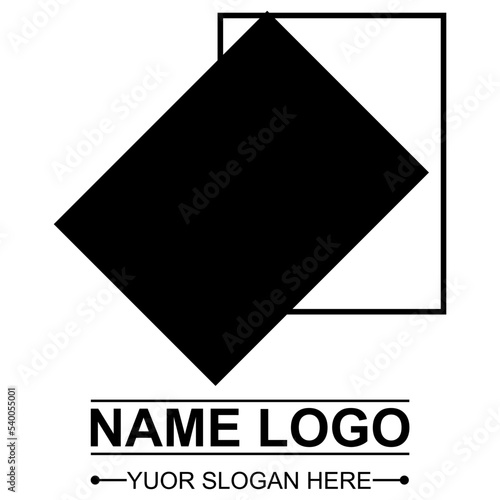 Black Color Logo Design, You Can Re-edit. Vector Design, Isolated White