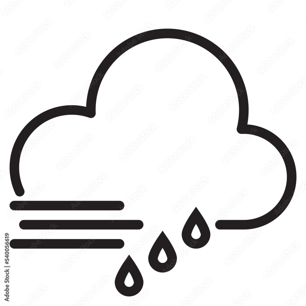 Windy outline style icon Windy outline style icon