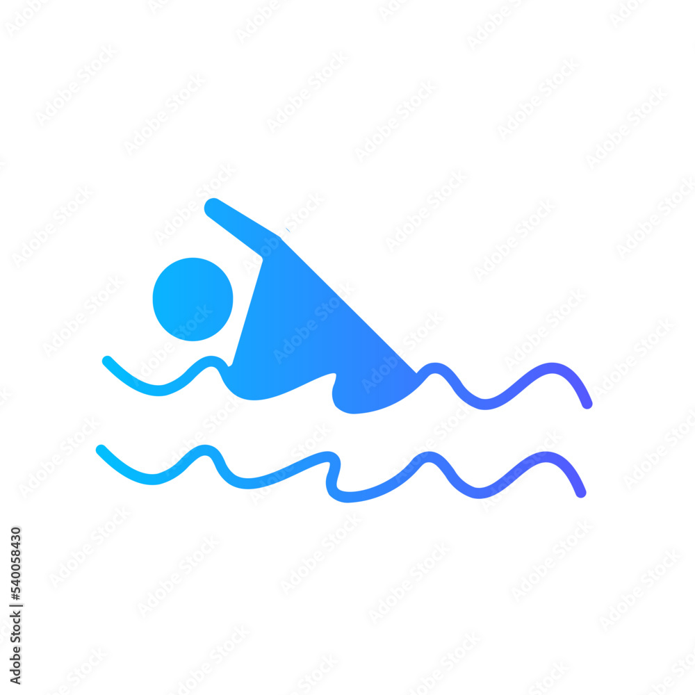 swimming gradient icon swimming gradient icon