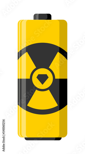 Nuclear diamond battery vectorial illustration