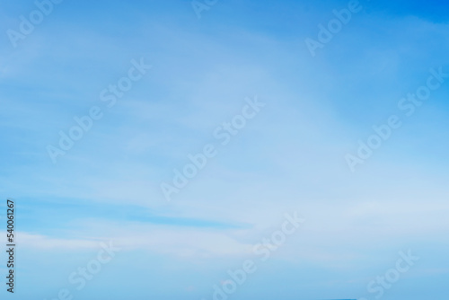 Beautiful clouds during spring time in a Sunny day. Blue sky and white fluffy clouds