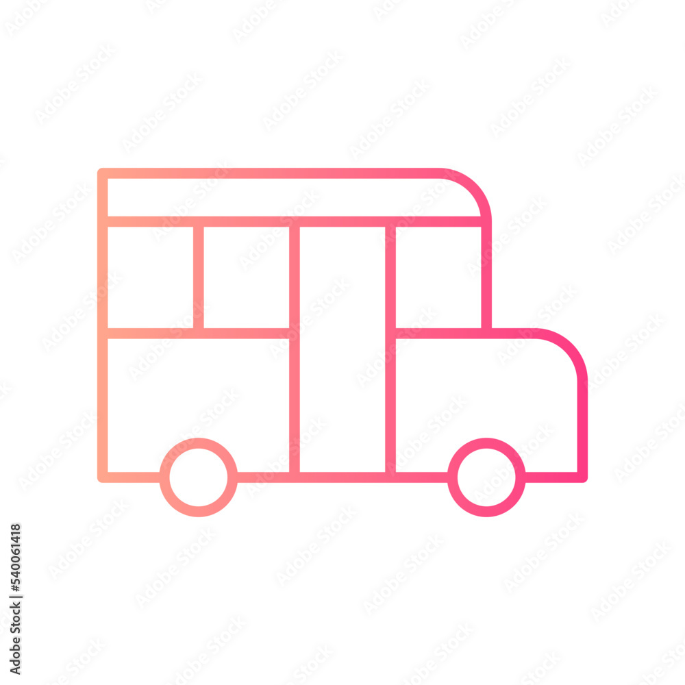 school bus gradient icon
