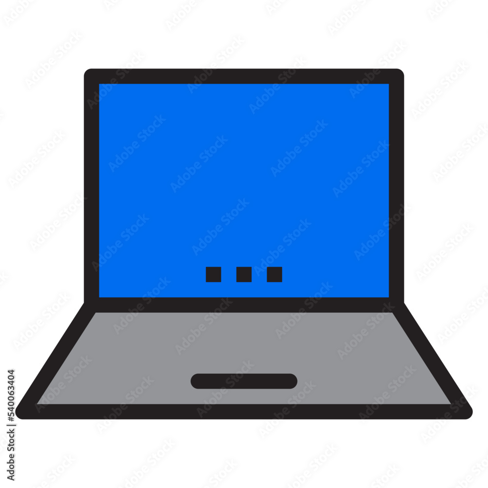 Laptop color line style icon Laptop color line style icon