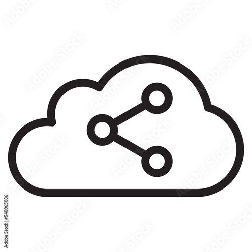 Cloud computing outline style icon
