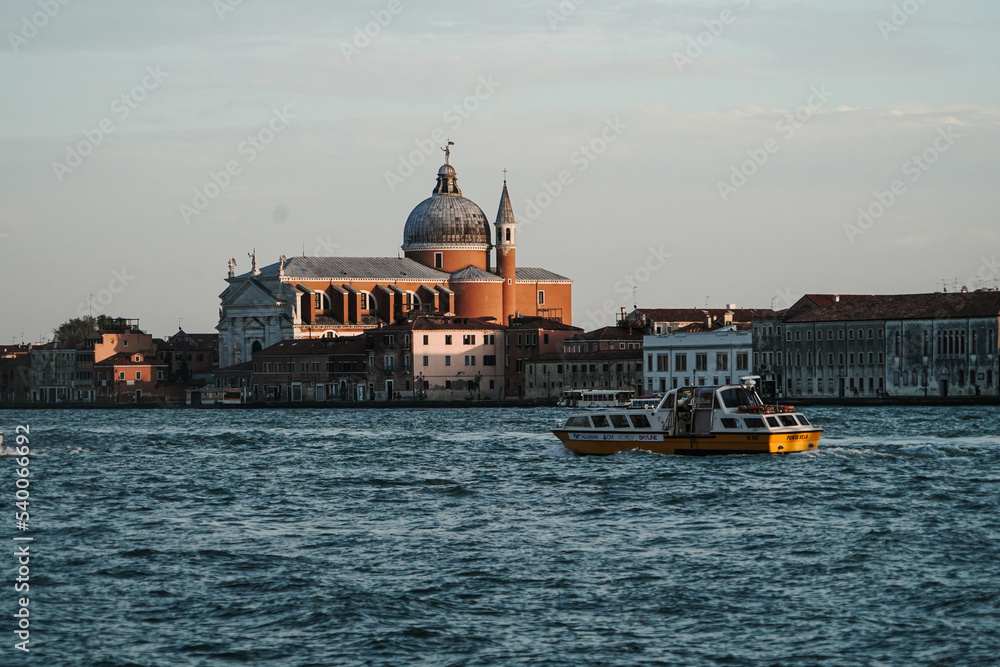 Venice Italy river and boats environment 