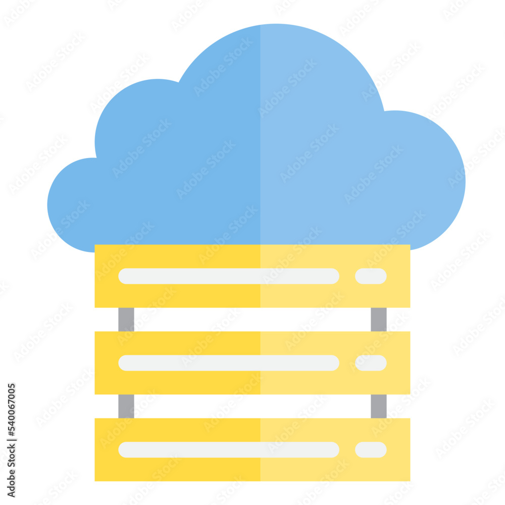Cloud sever flat style icon Cloud sever flat style icon