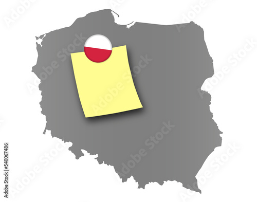 Polen-Pinnwand-Notiz photo