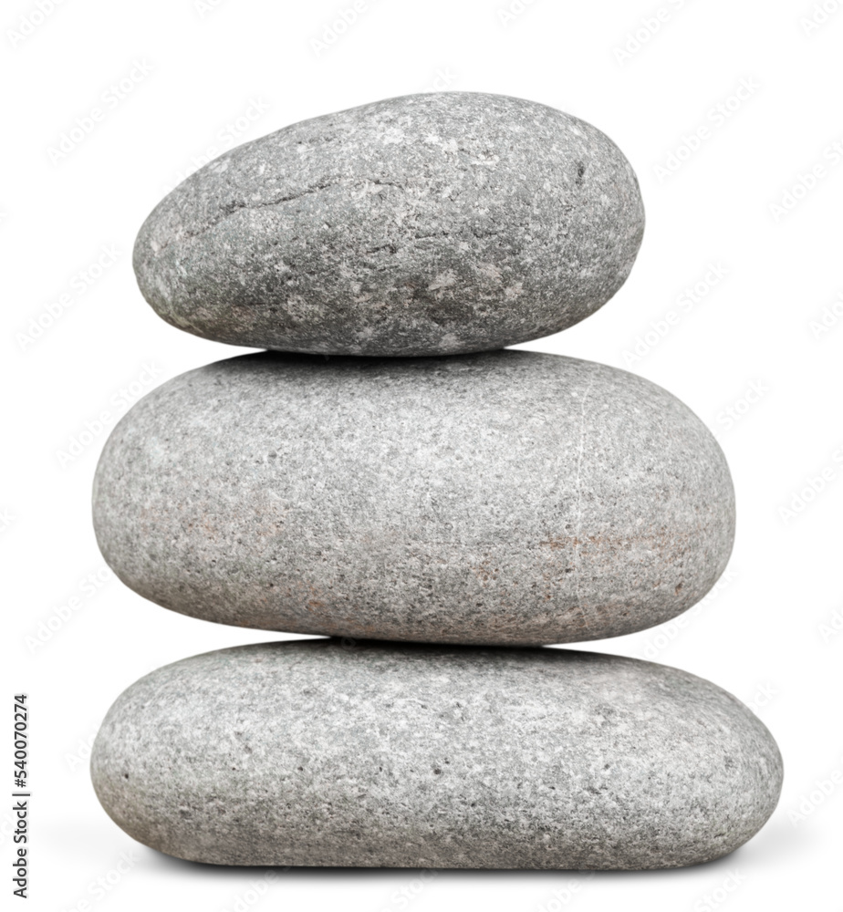 Zen basalt stones isolated on background Zen basalt stones isolated on background