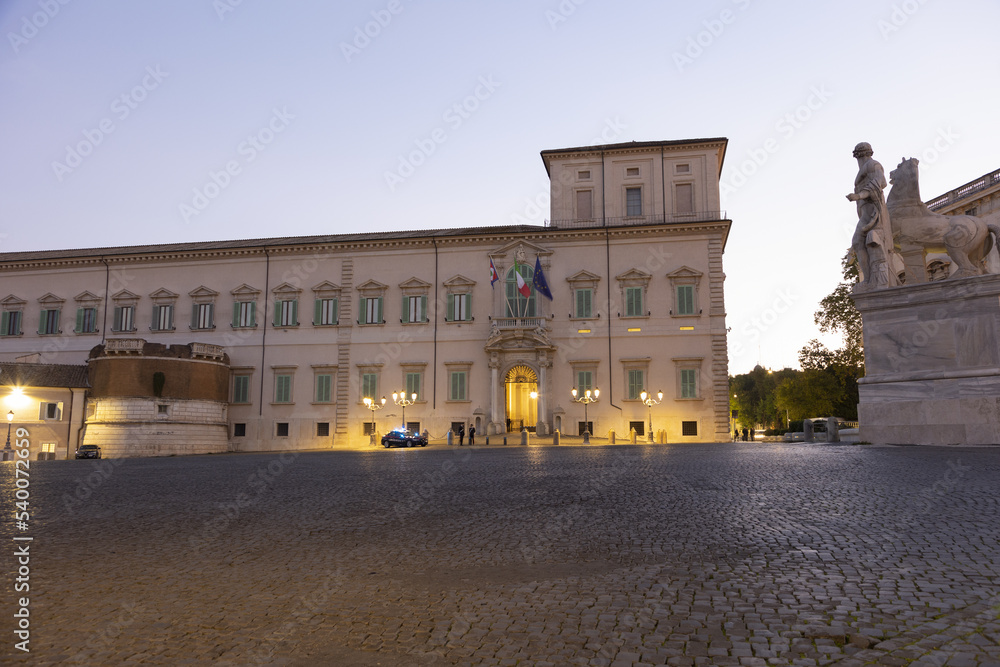 The Quirinal Palace or Quirinale is the residence of the President of the Italian Republic, in Rome Italy Europe. Napolitano, Matarella lived in the building. Meloni president 