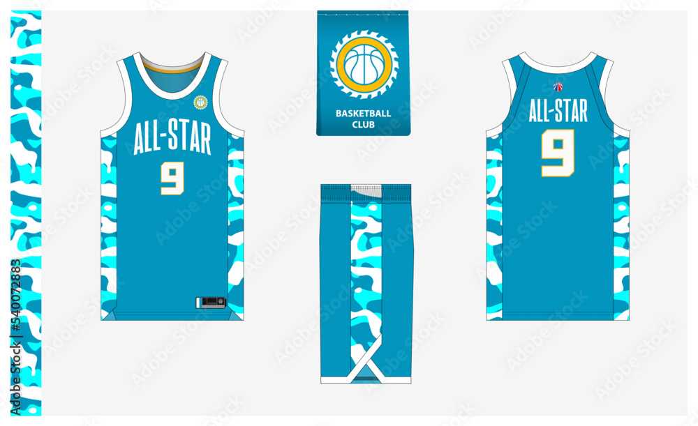 Basketball uniform mockup template design for basketball club