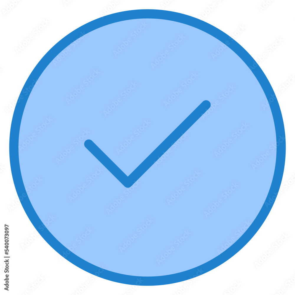 Check blue style icon Check blue style icon