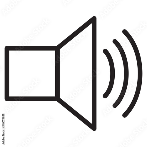 Audio vulum outline style icon