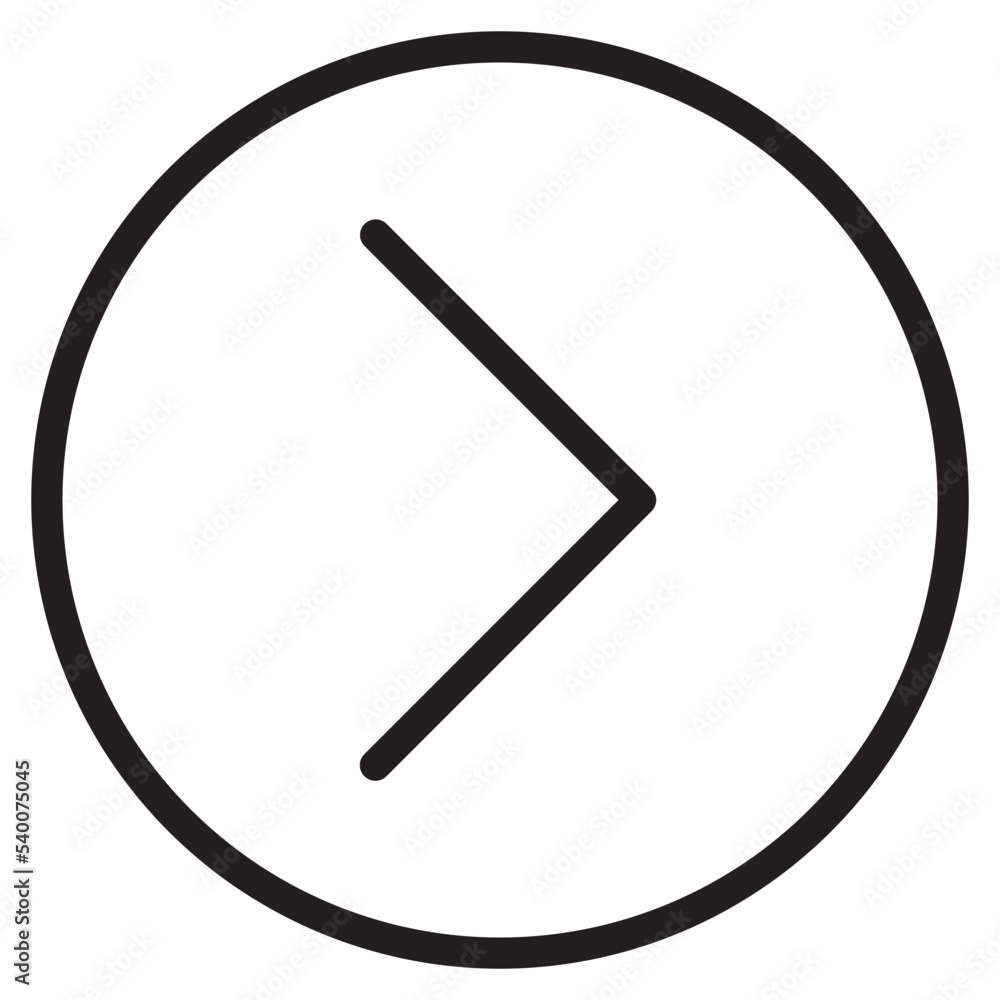 Right arrow outline style icon Right arrow outline style icon
