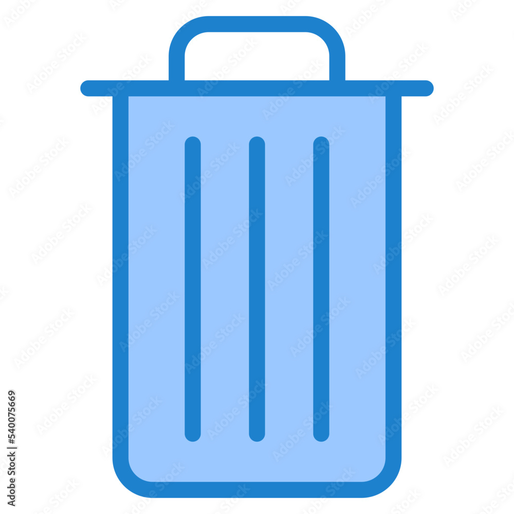 Trash blue style icon Trash blue style icon