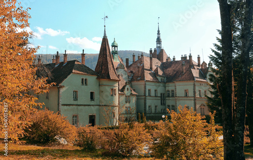 famous Shenborn Palace in Chinadiovo,  near Mukachevo city, Europe, Ukraine...exclusive - this image is sold only Adobe Stock photo