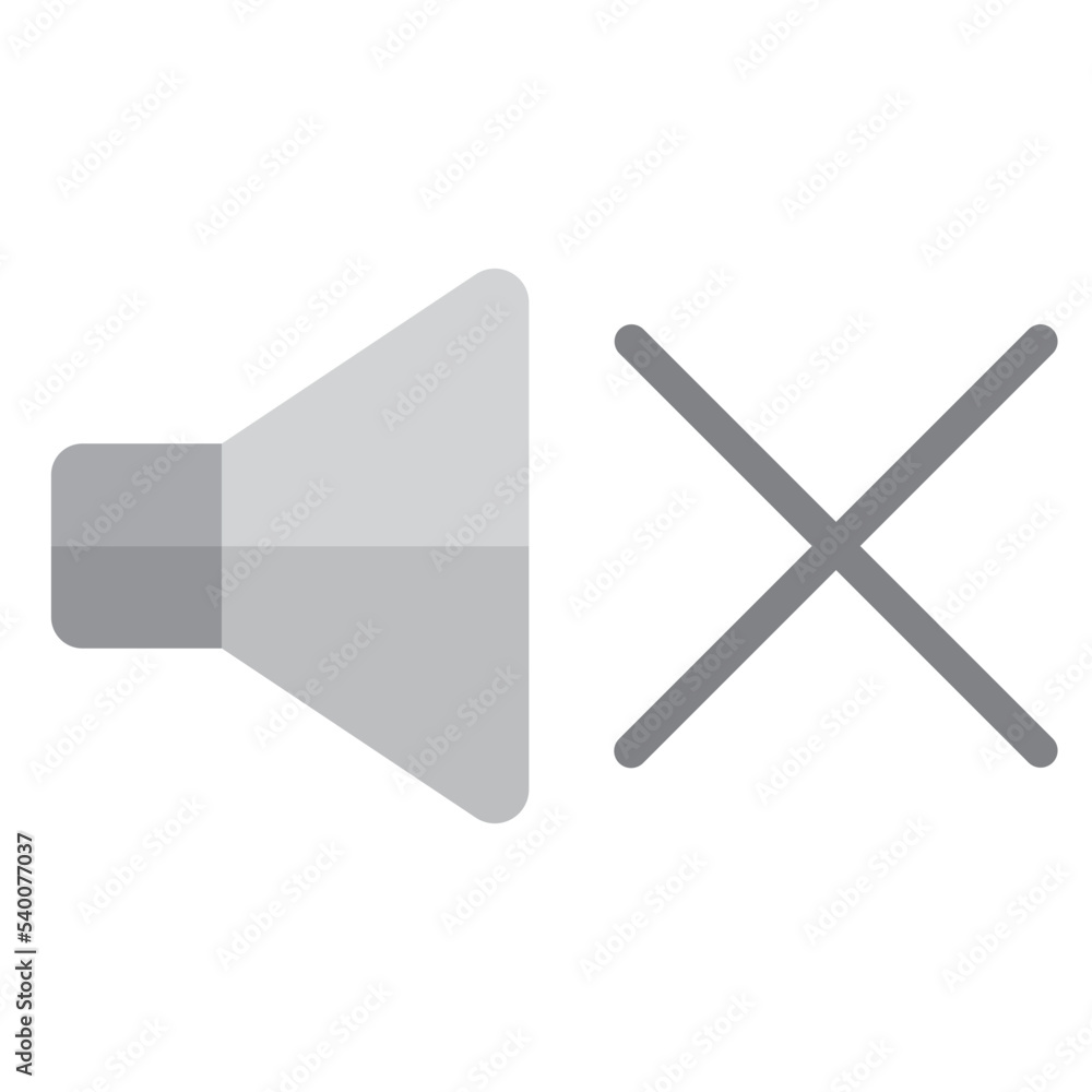 Mute flat style icon Mute flat style icon