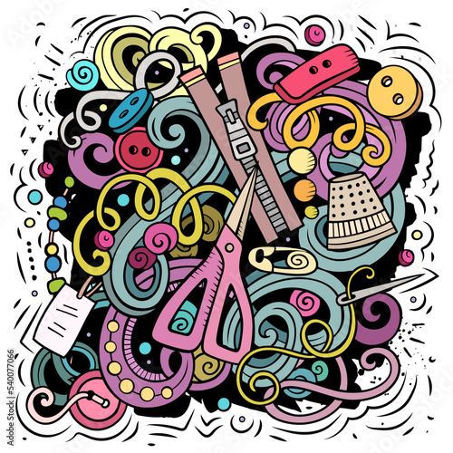 Handmade cartoon vector illustration