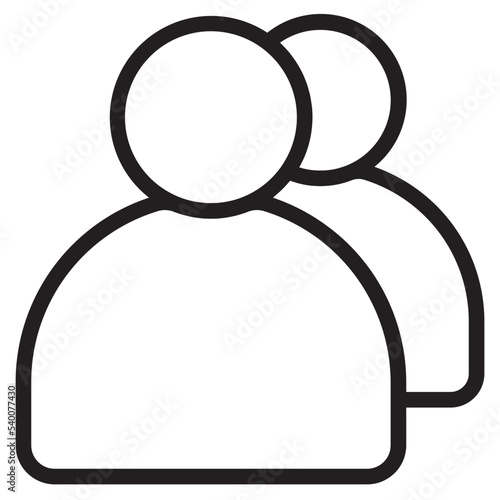 Users outline style icon