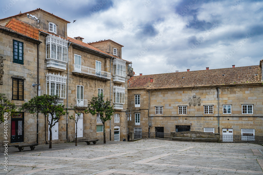Square in the city of Pontevedra, in Galicia, Spain.