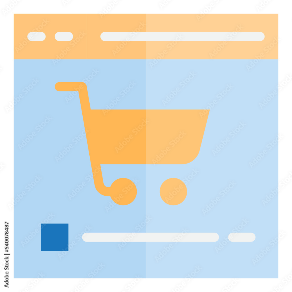 Online shopping flat style icon Online shopping flat style icon