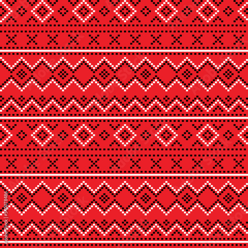 Abstract ethnic Ikat tribal native Indian aztec Navajo seamless repeat vector pattern traditional Design