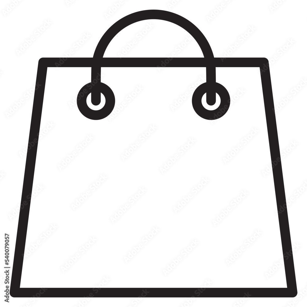 Shopping bag outline style icon Shopping bag outline style icon