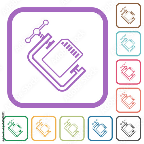 SD memory card compress outline simple icons photo