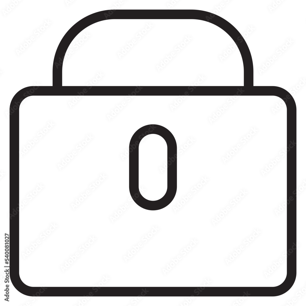 Locked outline style icon Locked outline style icon