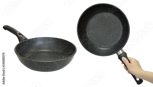 Frying pan for cooking. Isolated from the background