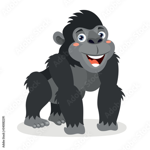 Cartoon Illustration Of A Gorilla