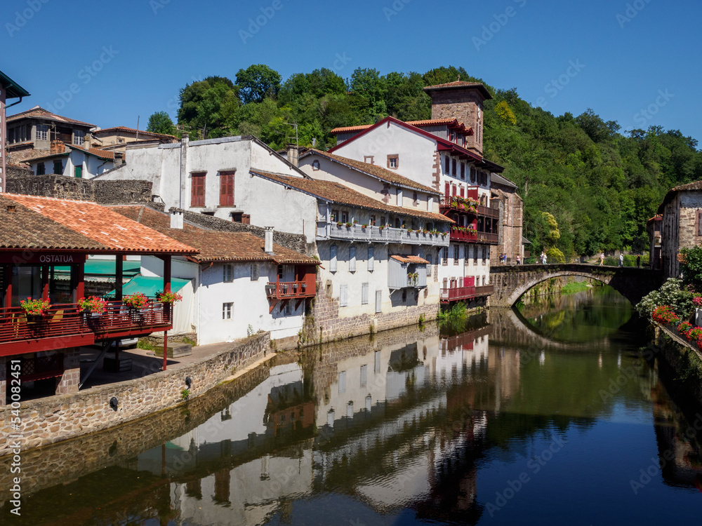 vue de Saint Jean-Pied-de-Port dans le Pays Basque en France