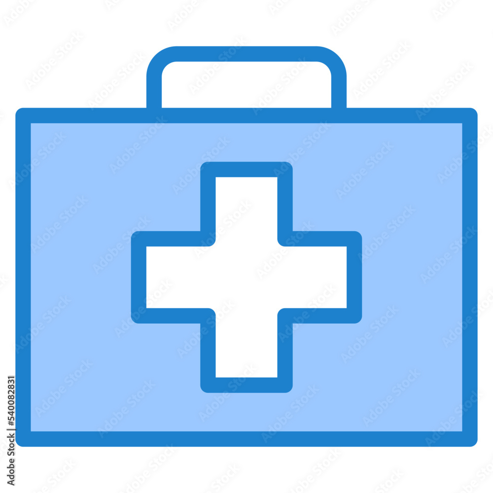 First aid kit blue style icon First aid kit blue style icon