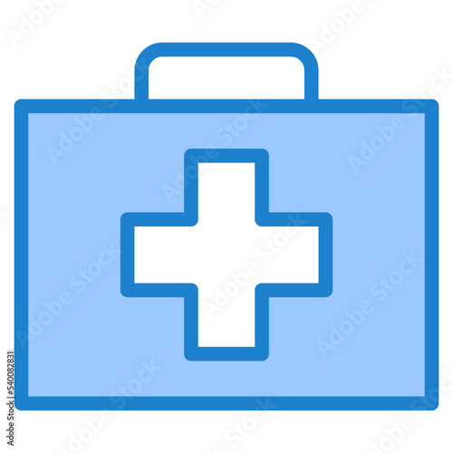 First aid kit blue style icon