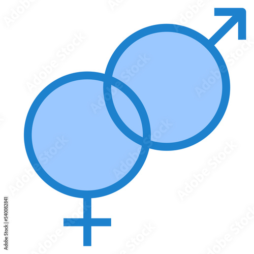 Gender blue style icon