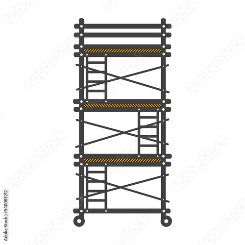 Scaffolding construction flat line icon vector.