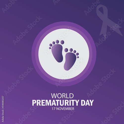 Vector Illustration of World Premature Day. Simple and Elegant Design