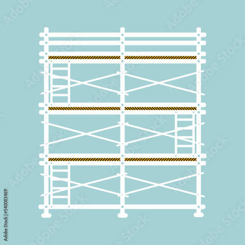 Scaffolding construction flat line icon vector.